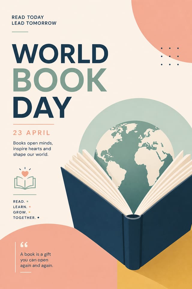 World Book Day Poster — modern style poster