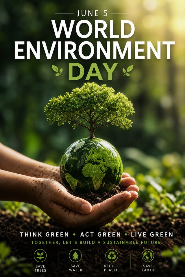 World Environment Day Poster — photo-realistic style poster