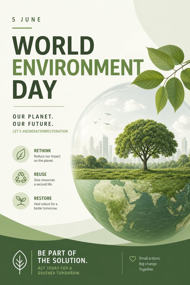 World Environment Day Poster — modern style poster