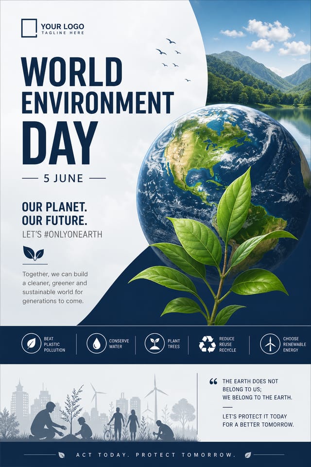 World Environment Day Poster — corporate style poster