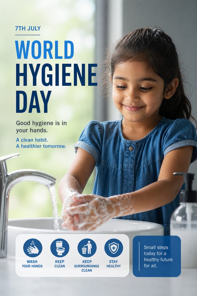 World Hygiene Day Poster — photo-realistic style poster