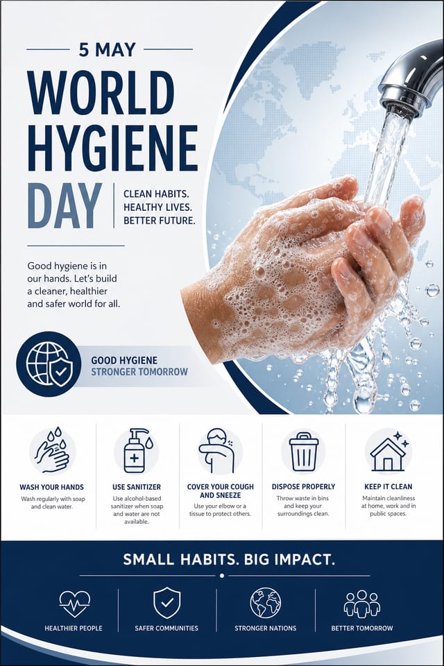 World Hygiene Day Poster — corporate style poster