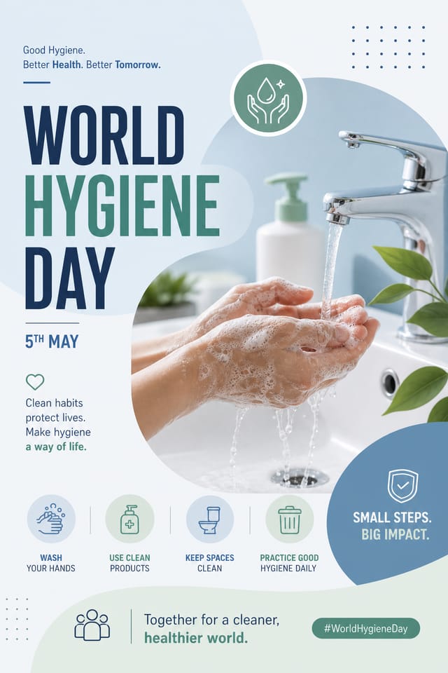 World Hygiene Day Poster — modern style poster