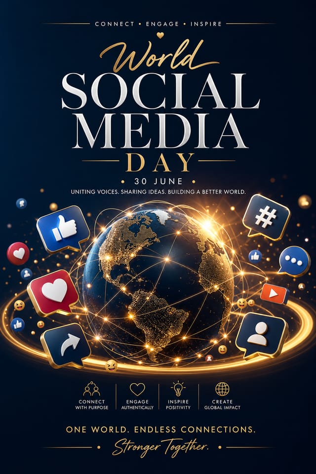 World Social Media Day Poster — elegant style poster