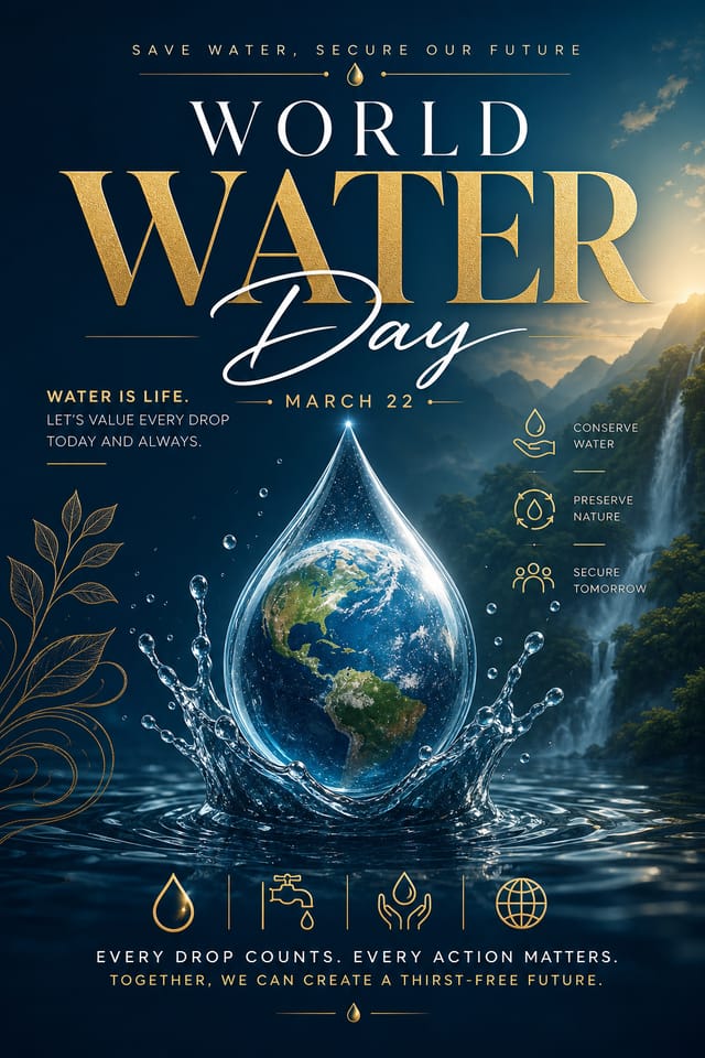 World Water Day Poster — elegant style poster