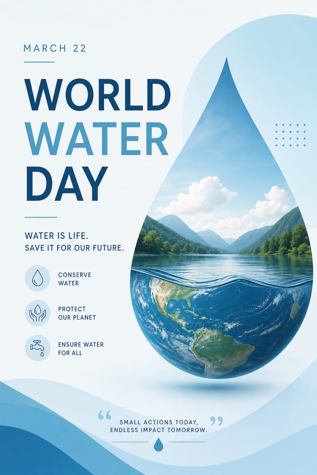 World Water Day Poster — modern style poster