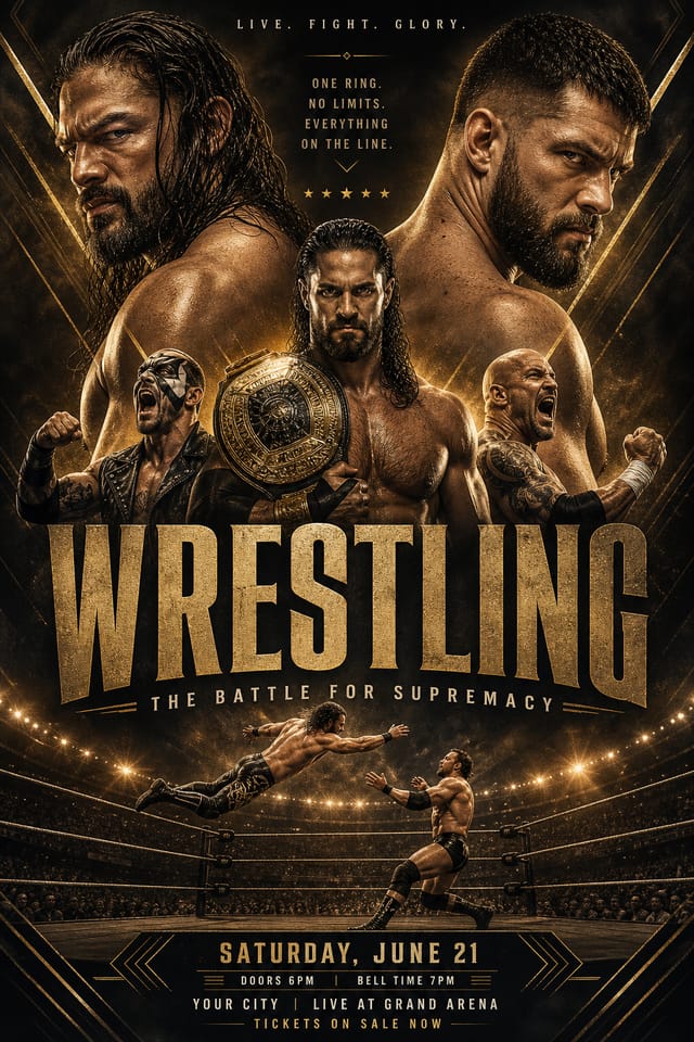Wrestling Poster — elegant style poster