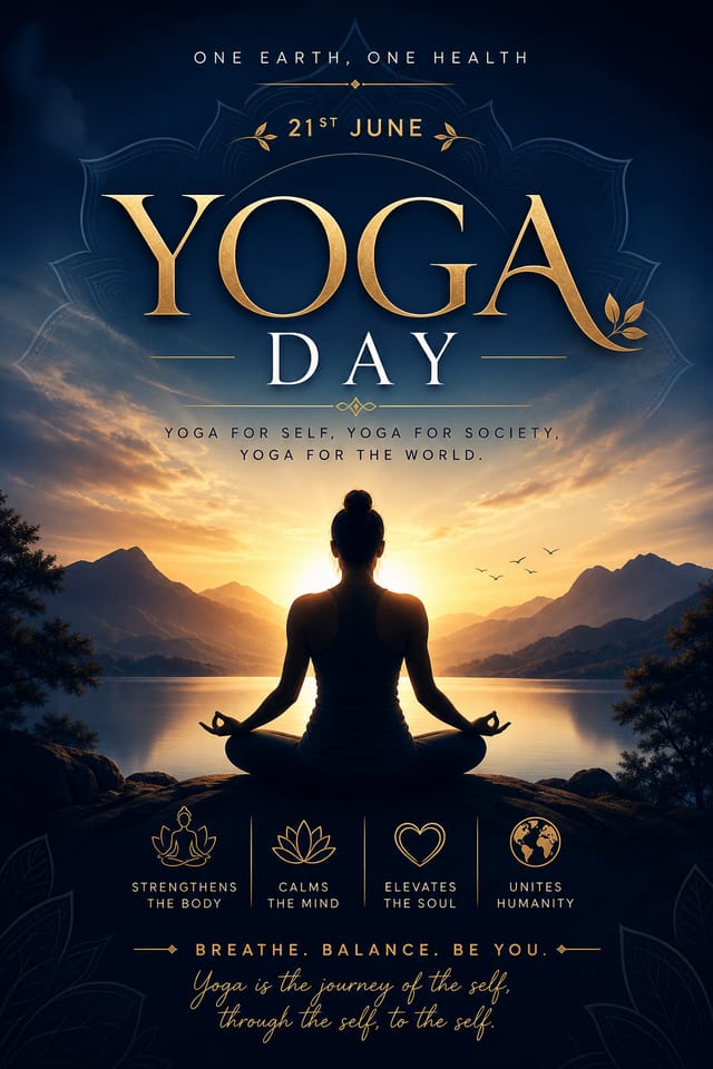 Yoga Day Poster — elegant style poster