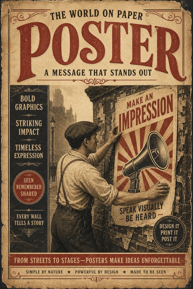 Póster — vintage style poster