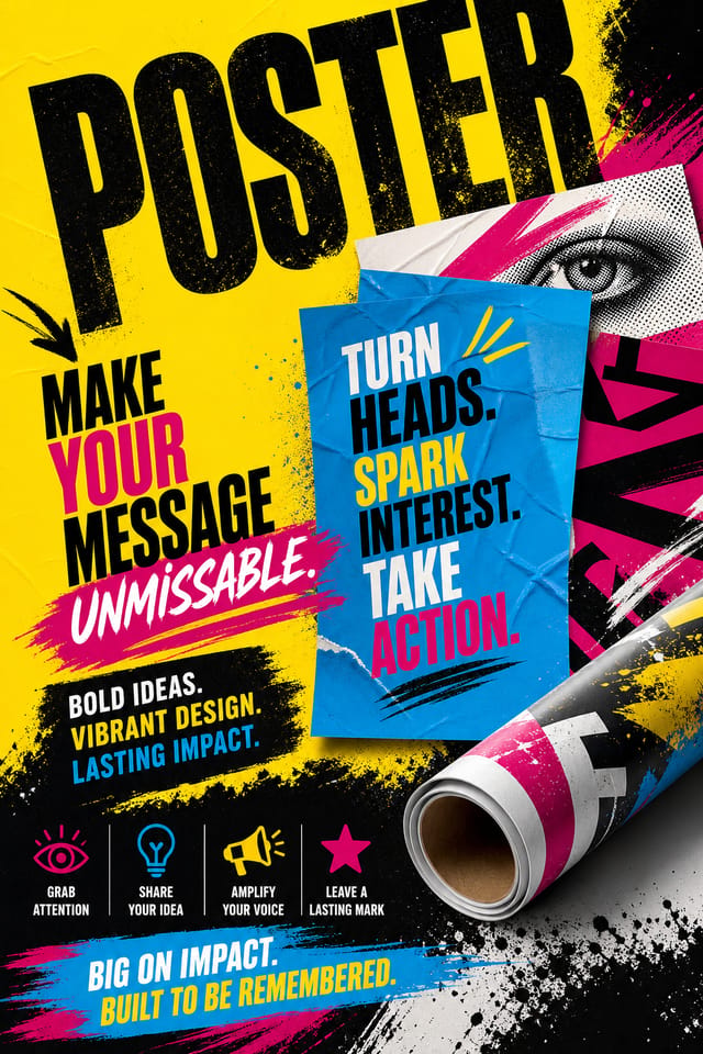 Póster — vibrant style poster