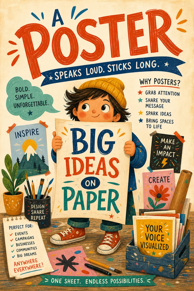 Póster — illustration style poster