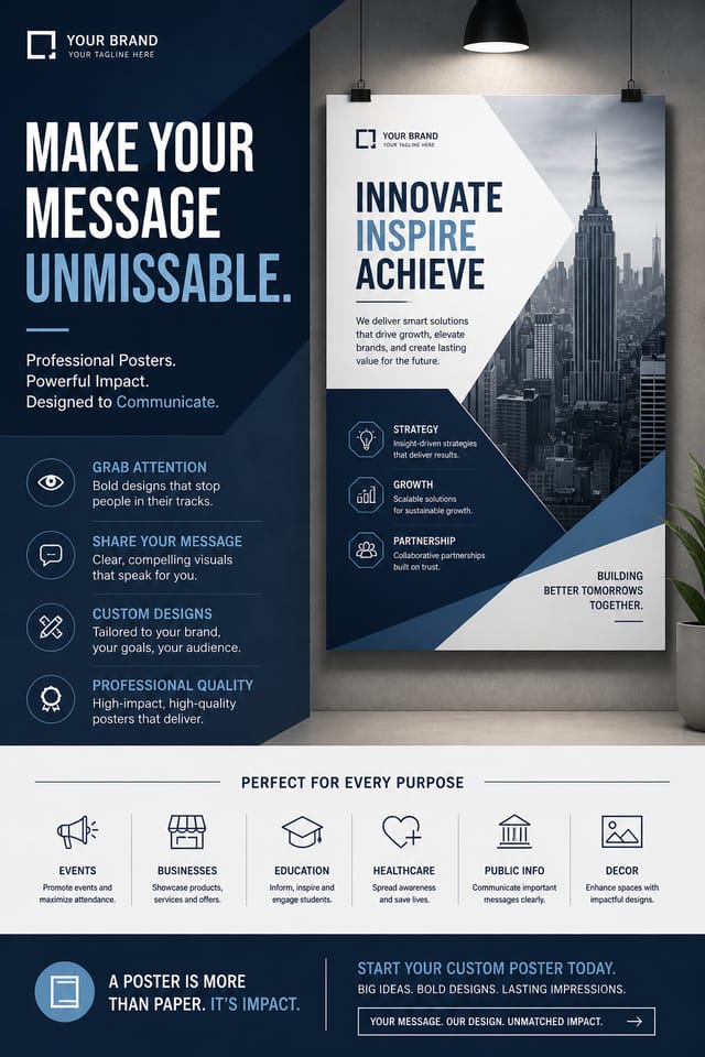 Póster — corporate style poster