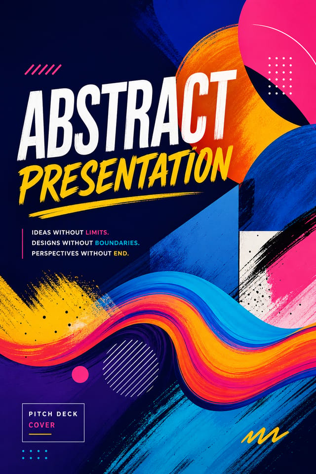 Abstract Presentation — vibrant style presentation cover slide