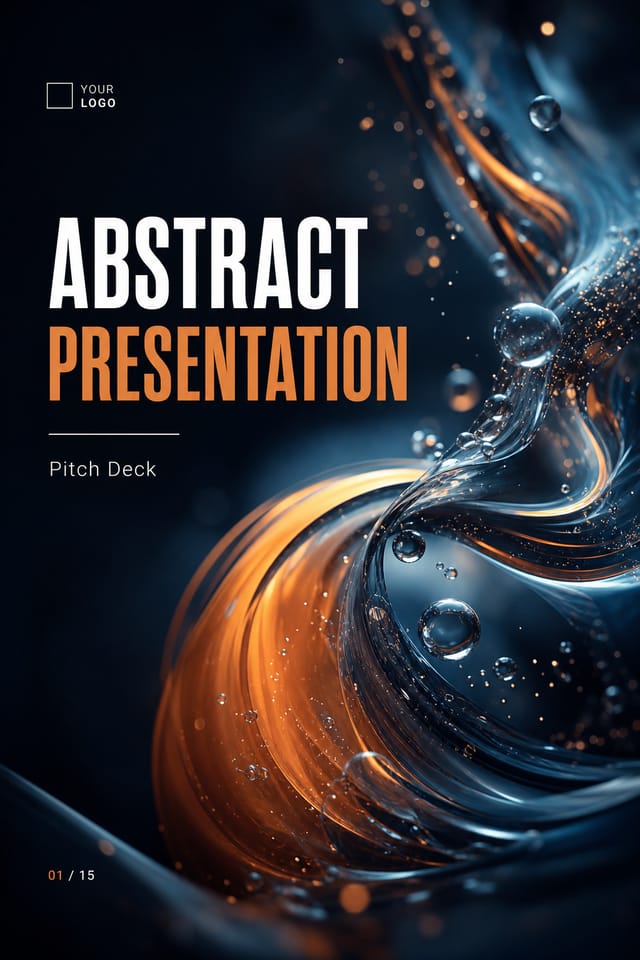 Abstract Presentation — photo-realistic style presentation cover slide
