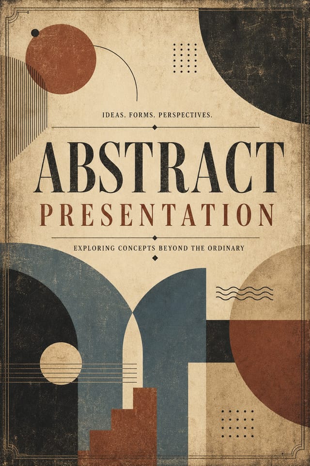 Abstract Presentation — vintage style presentation cover slide
