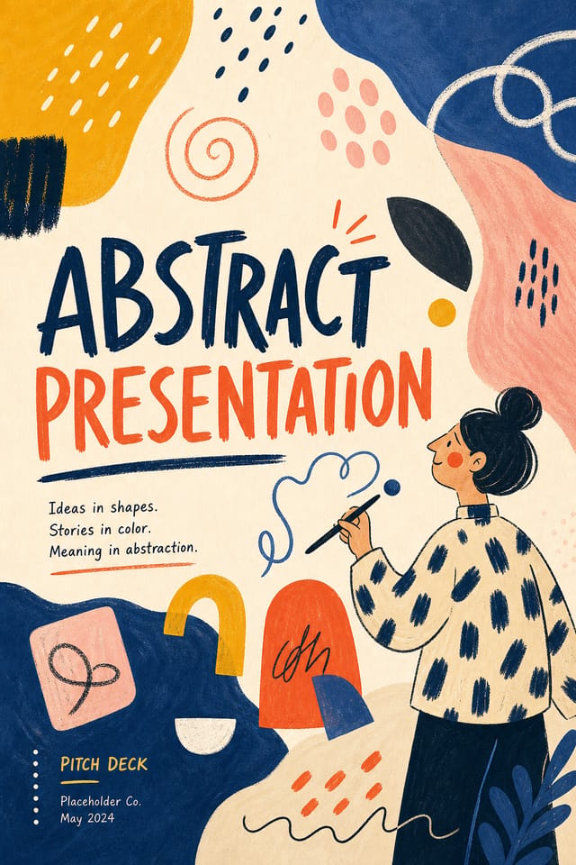 Abstract Presentation — illustration style presentation cover slide