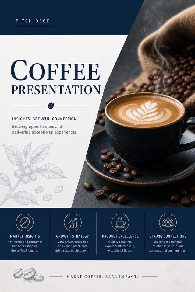 Coffee Presentation — corporate style presentation cover slide
