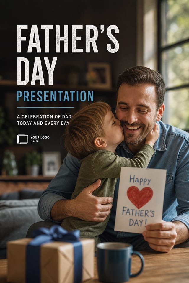 Father's Day Presentation — photo-realistic style presentation cover slide
