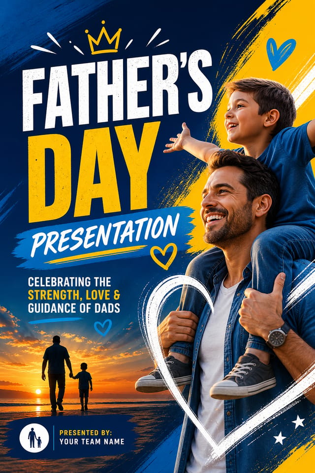 Father's Day Presentation — vibrant style presentation cover slide