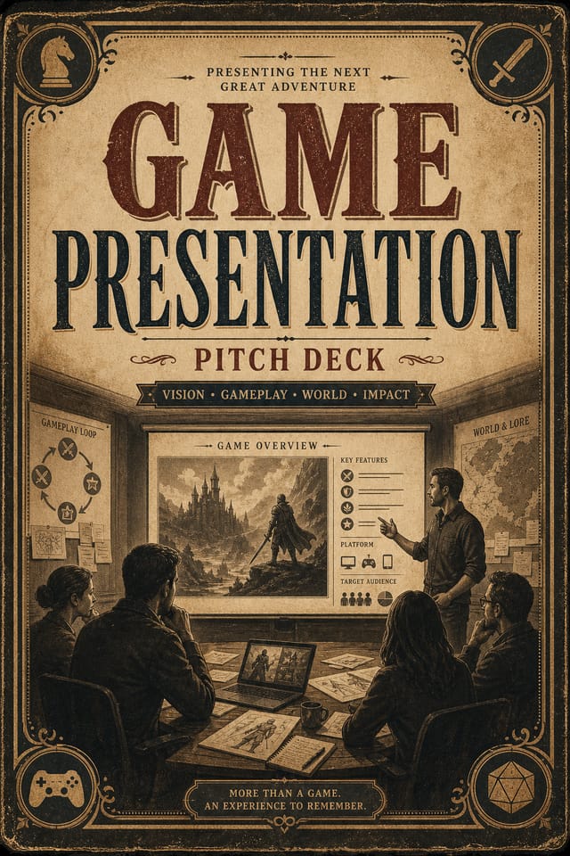 Game Presentation — vintage style presentation cover slide