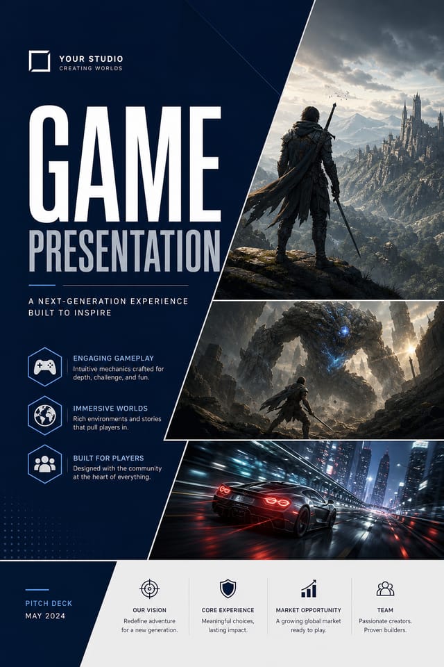 Game Presentation — corporate style presentation cover slide