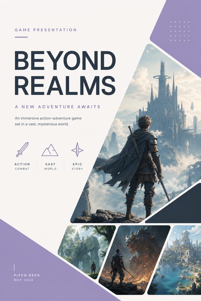 Game Presentation — modern style presentation cover slide