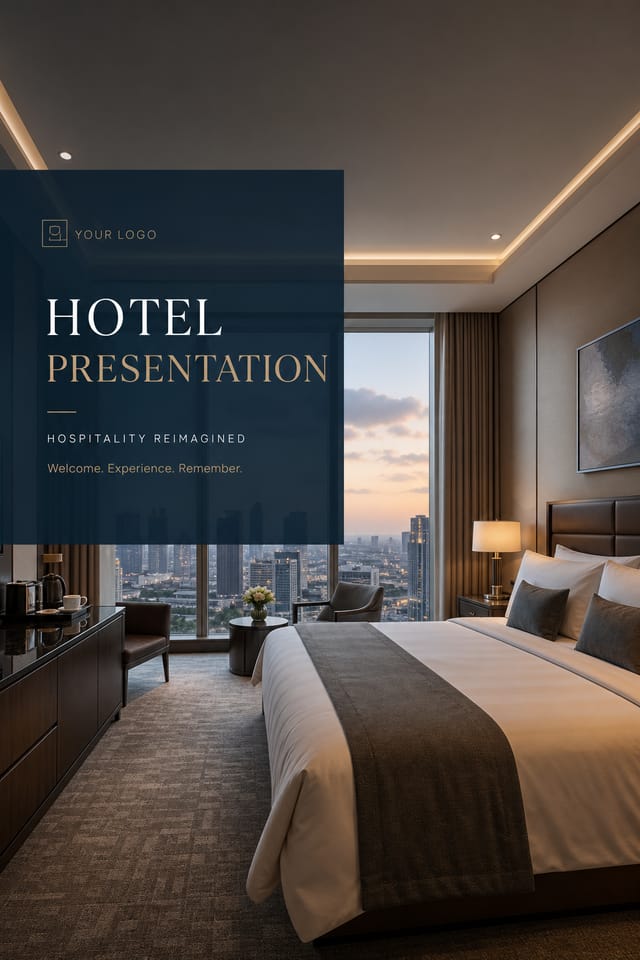 Hotel Presentation — photo-realistic style presentation cover slide