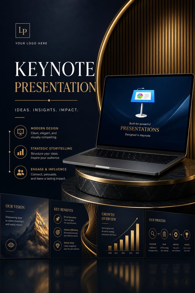 Keynote Presentation — elegant style presentation cover slide
