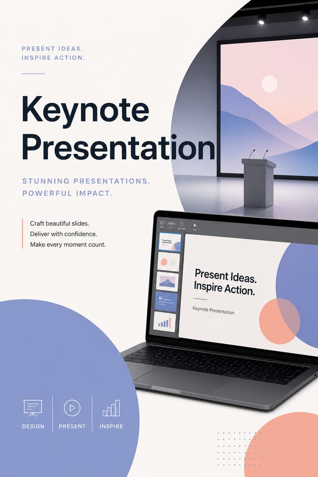Keynote Presentation — modern style presentation cover slide