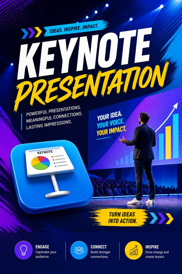 Keynote Presentation — vibrant style presentation cover slide