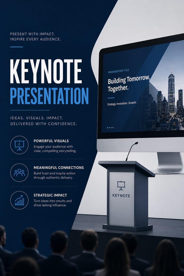 Keynote Presentation — corporate style presentation cover slide