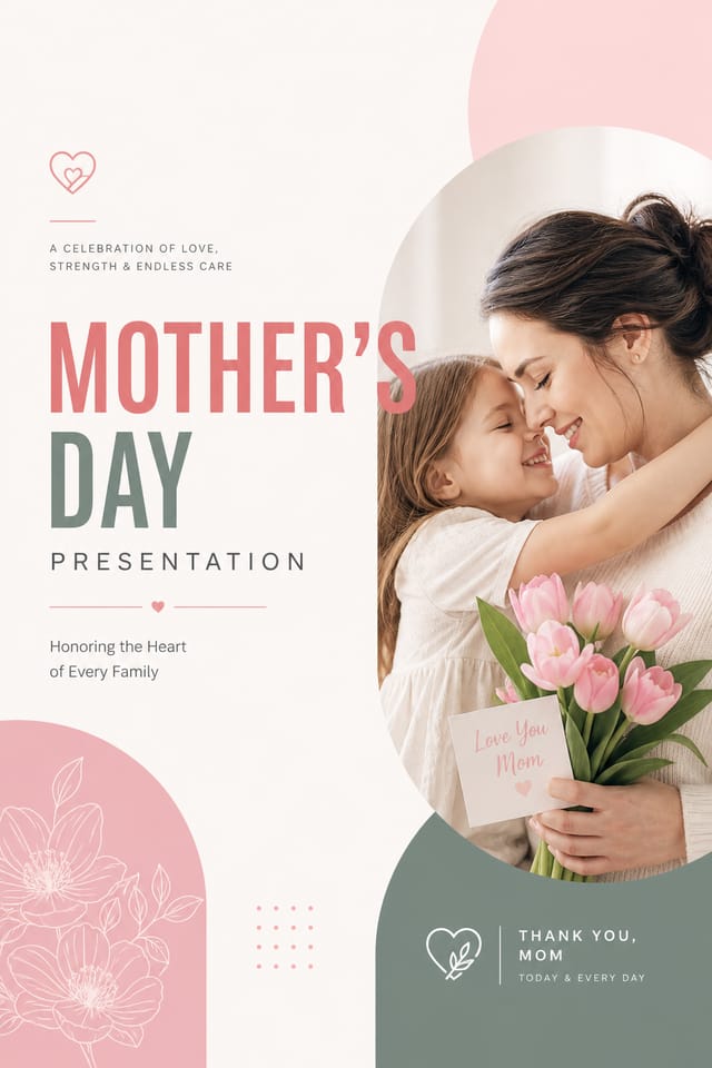 Mothers Day Presentation — modern style presentation cover slide