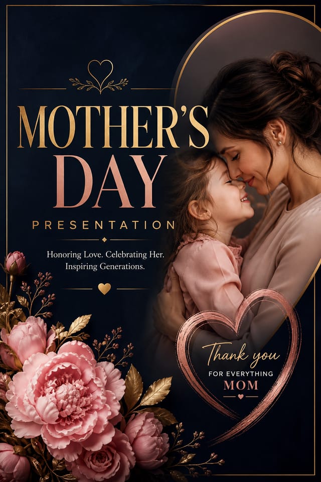 Mothers Day Presentation — elegant style presentation cover slide