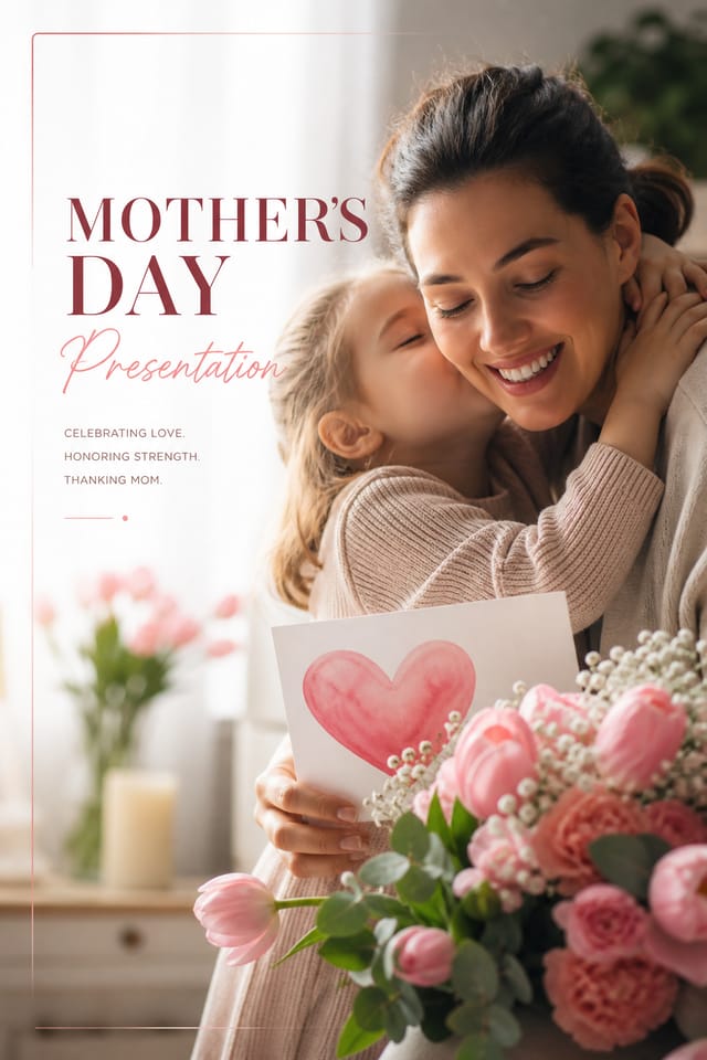 Mothers Day Presentation — photo-realistic style presentation cover slide