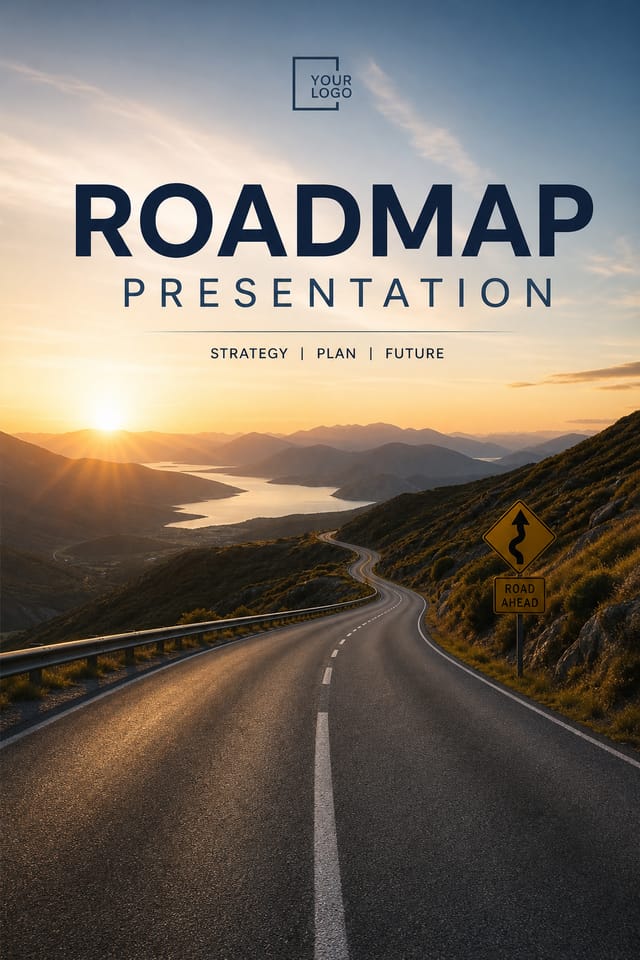 Roadmap Presentation — photo-realistic style presentation cover slide