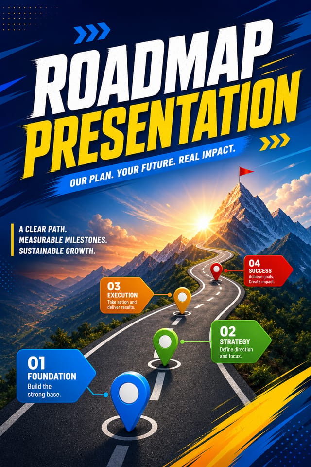 Roadmap Presentation — vibrant style presentation cover slide