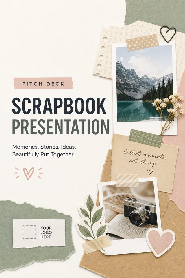 Scrapbook Presentation — modern style presentation cover slide