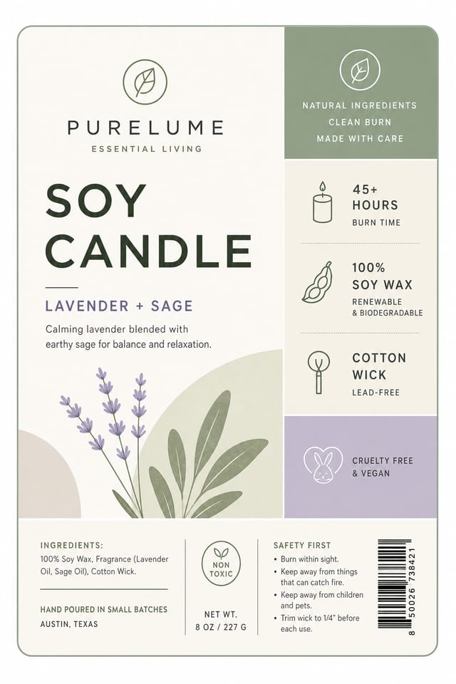 Product Label — modern style product label
