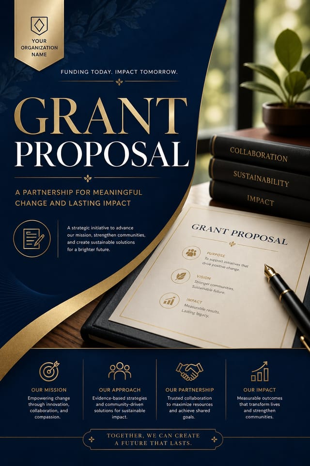 Grant Proposal — elegant style proposal document cover