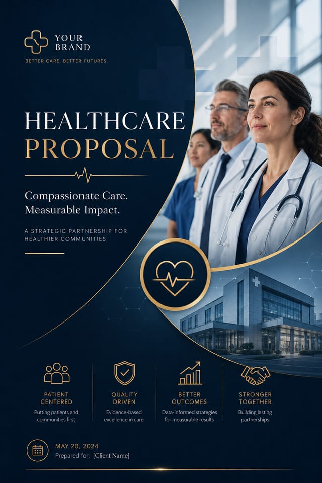 Healthcare Proposal — elegant style proposal document cover