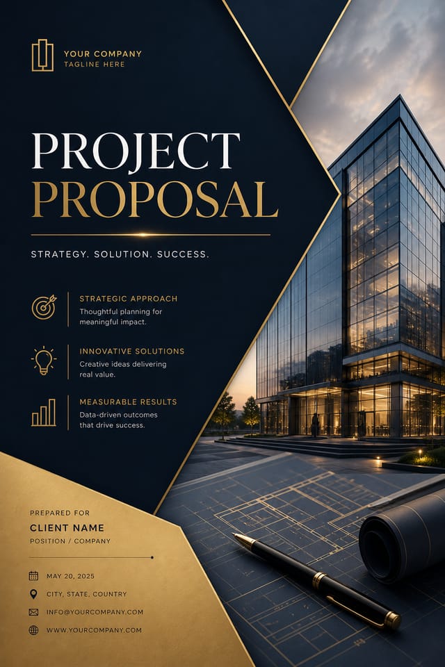 Project Proposal — elegant style proposal document cover