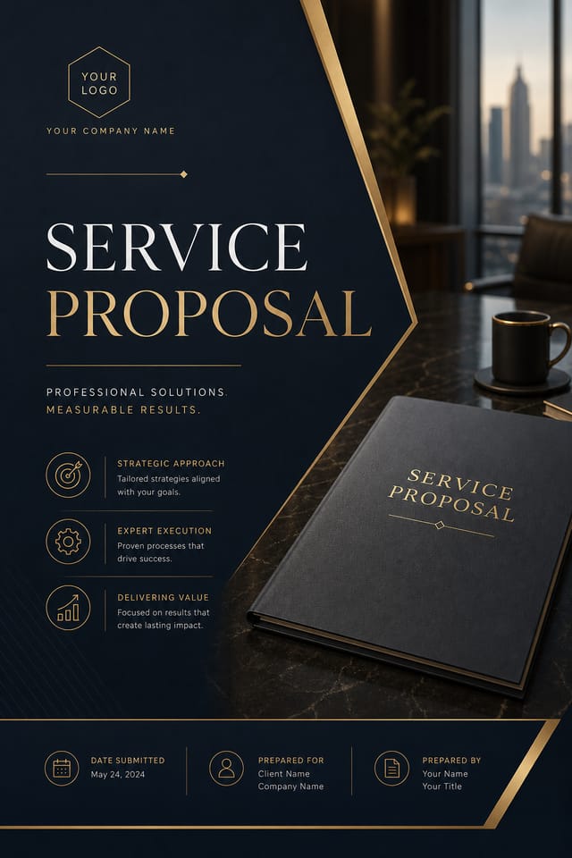 Service Proposal — elegant style proposal document cover