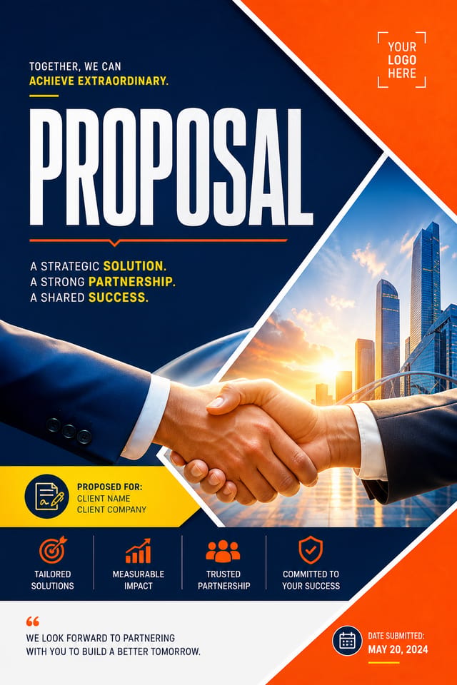 Proposal — vibrant style proposal document cover