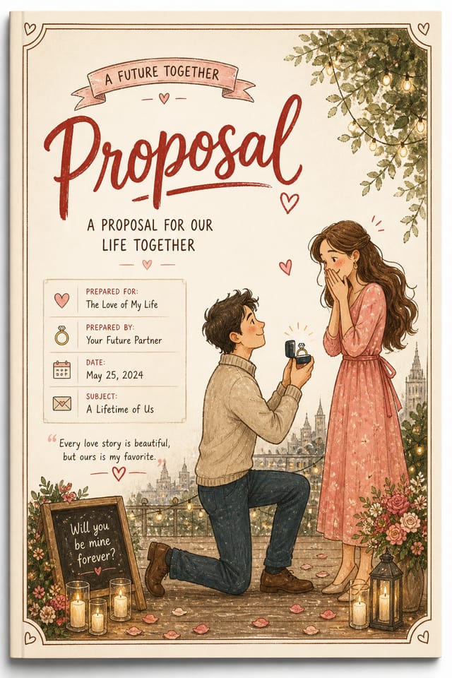 Proposal — illustration style proposal document cover