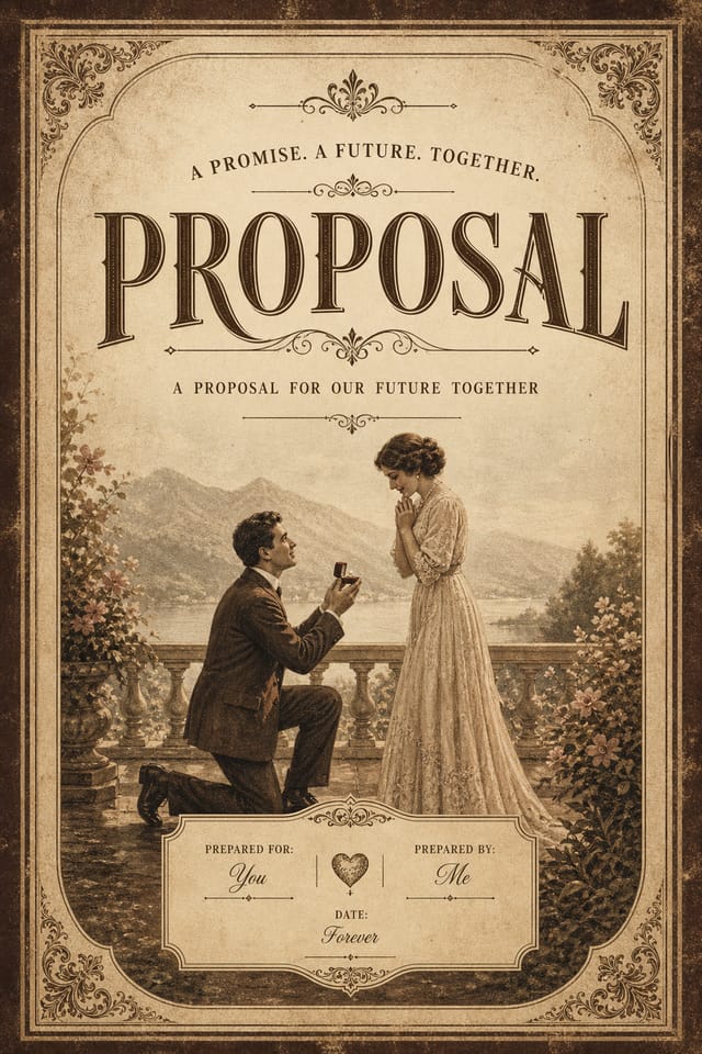 Proposal — vintage style proposal document cover