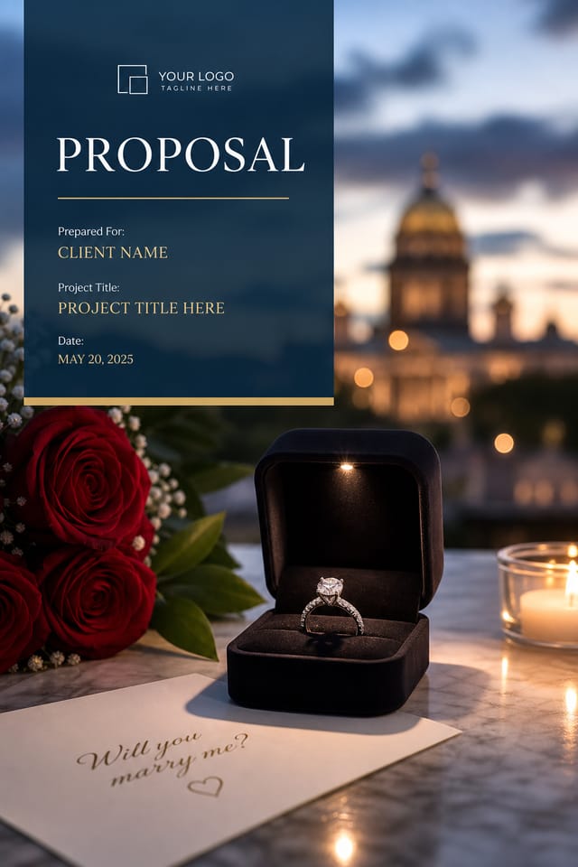 Proposal — photo-realistic style proposal document cover