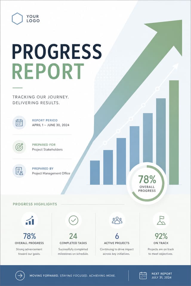 Progress Report — modern style report