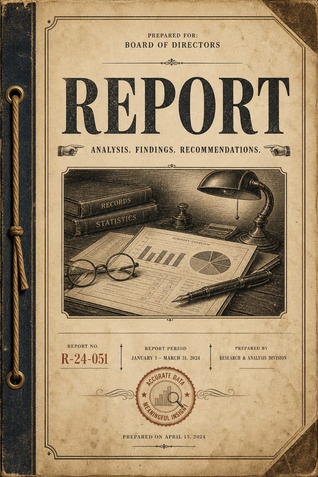 Report — vintage style report