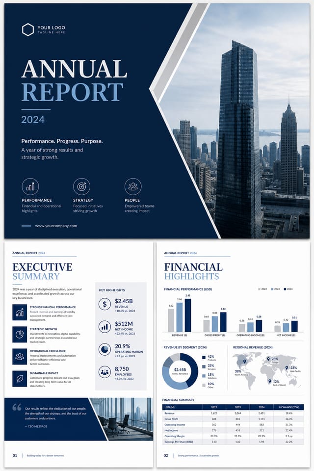 Report — corporate style report