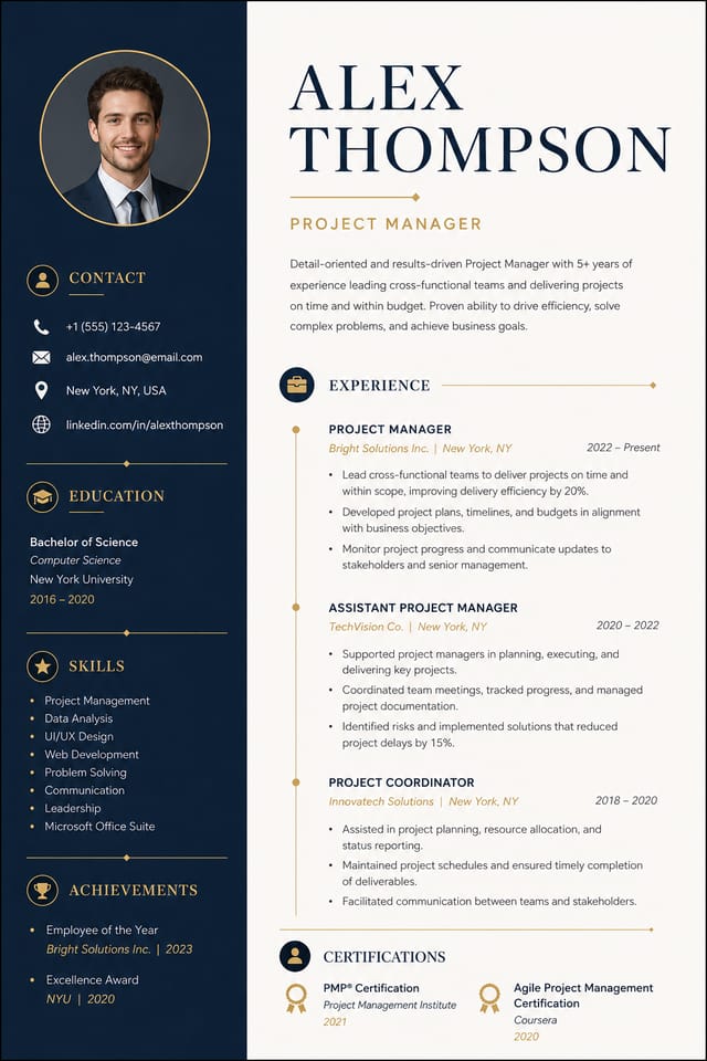 Simple Resume — elegant style resume layout